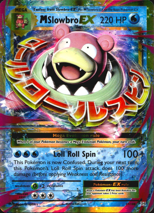 M Slowbro EX 27/108 Holo EX Rare Evolutions Pokemon Near Mint