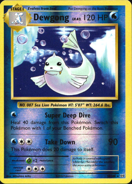 Dewgong 29/108 Rare Evolutions Pokemon Reverse Holo Near Mint