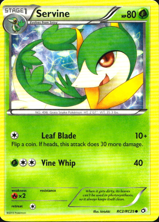 Servine RC2/RC25 Common Legendary Treasures Pokemon Near Mint