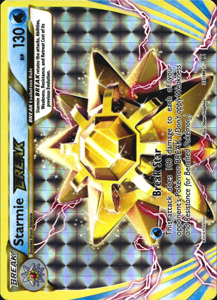 Starmie BREAK 32/108 BREAK Rare Evolutions Pokemon Near Mint
