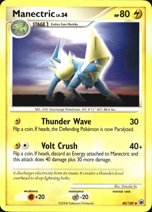 Manectric 40/100 Uncommon Majestic Dawn Pokemon Near Mint