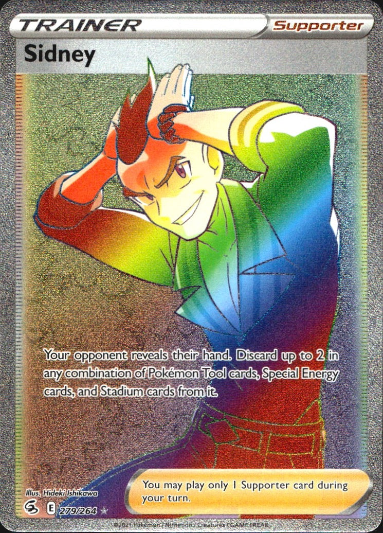Sidney 279/264 Rare Rainbow Fusion Strike Pokemon Near Mint