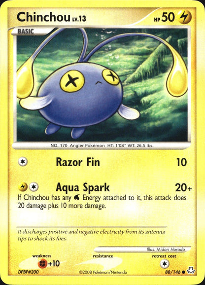 Chinchou 88/146 Common Legends Awakened Pokemon Near Mint