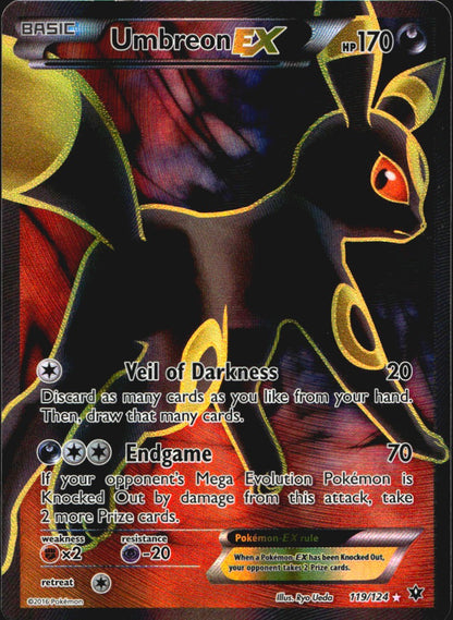 Umbreon EX 119/124 Rare Ultra Fates Collide Pokemon Near Mint