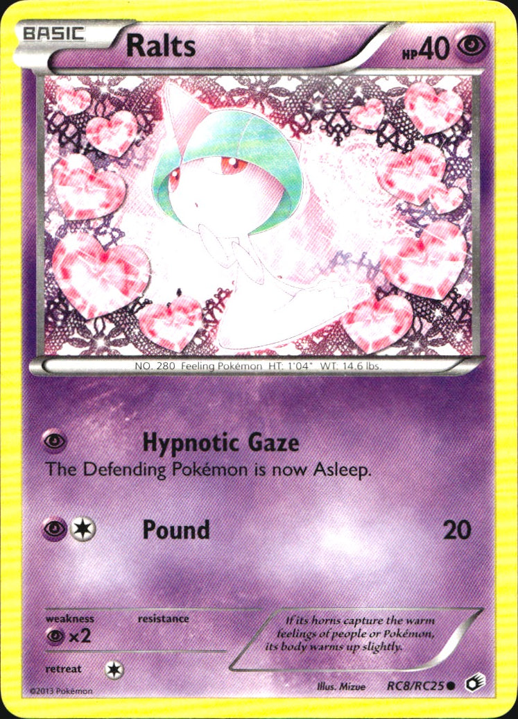 Ralts RC8/RC25 Common Legendary Treasures Pokemon Near Mint