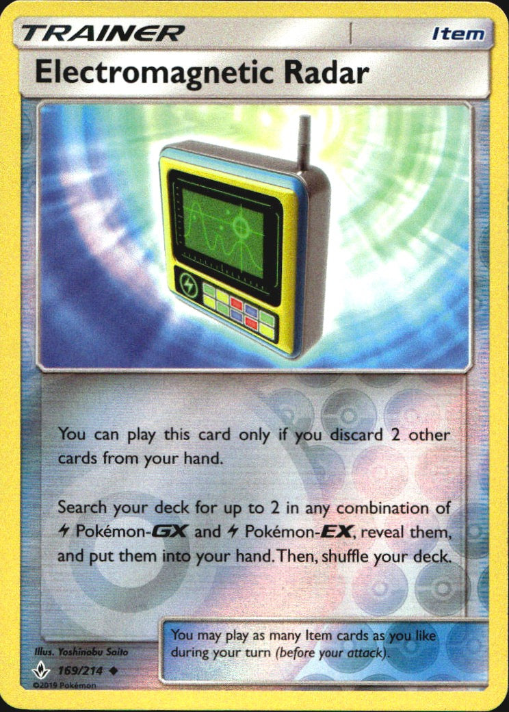 Electromagnetic Radar 169/214 Uncommon Unbroken Bonds Pokemon Reverse Holo NM