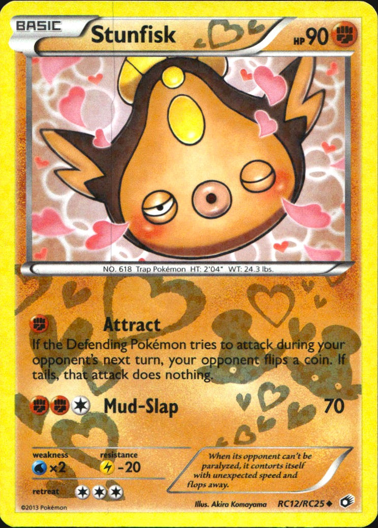 Stunfisk RC12/RC25 Uncommon Legendary Treasures Pokemon Near Mint