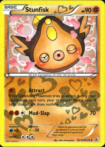 Stunfisk RC12/RC25 Uncommon Legendary Treasures Pokemon Near Mint