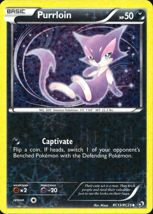 Purrloin RC13/RC25 Uncommon Legendary Treasures Pokemon Near Mint