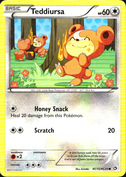 Teddiursa RC15/RC25 Common Legendary Treasures Pokemon Near Mint