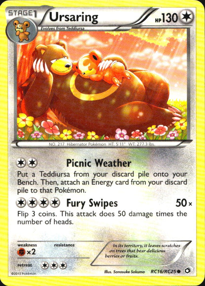 Ursaring RC16/RC25 Common Legendary Treasures Pokemon Near Mint