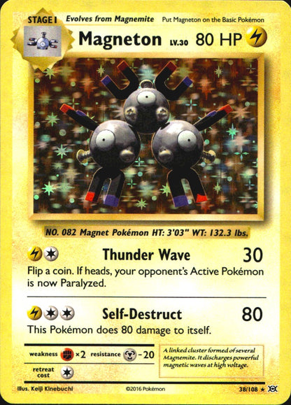Magneton 38/108 Holo Rare Evolutions Pokemon Near Mint
