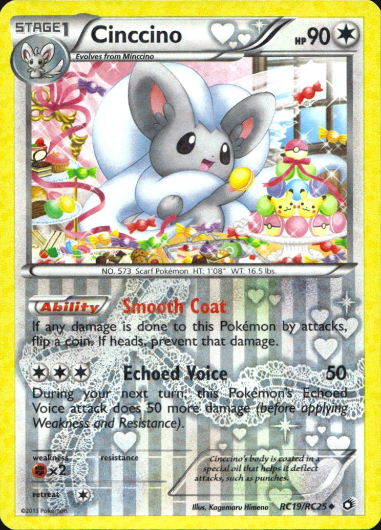 Cinccino RC19/RC25 Uncommon Legendary Treasures Pokemon Near Mint