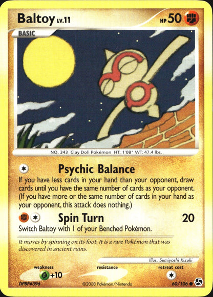 Baltoy 60/106 Common Great Encounters Pokemon Near Mint