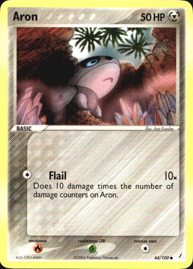 Aron 44/100 Common Crystal Guardians Pokemon Near Mint
