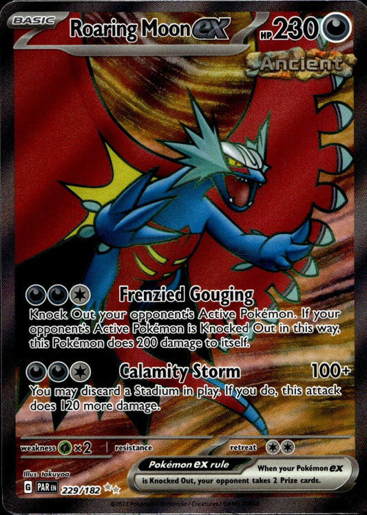 Roaring Moon ex 229/182 Ultra Rare Paradox Rift Pokemon Near Mint