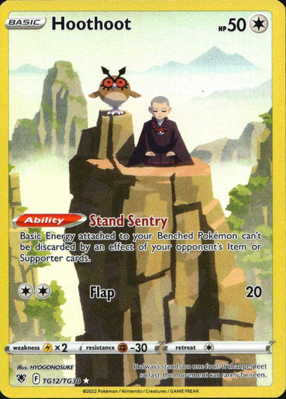 Hoothoot TG12/TG30 Holo Astral Radiance Trainer Gallery Pokemon NM