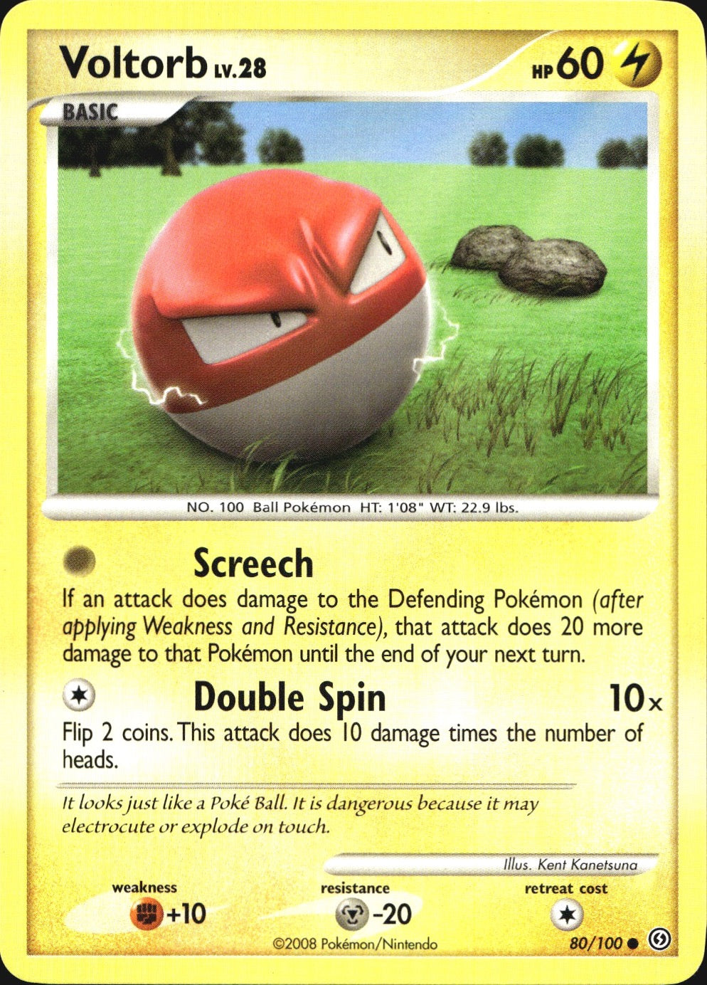 Voltorb 80/100 Common Stormfront Pokemon Near Mint