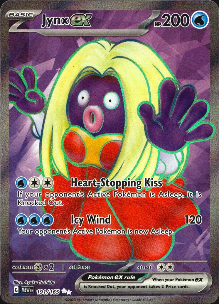Jynx ex 191/165 Ultra Rare 151 Pokemon Near Mint