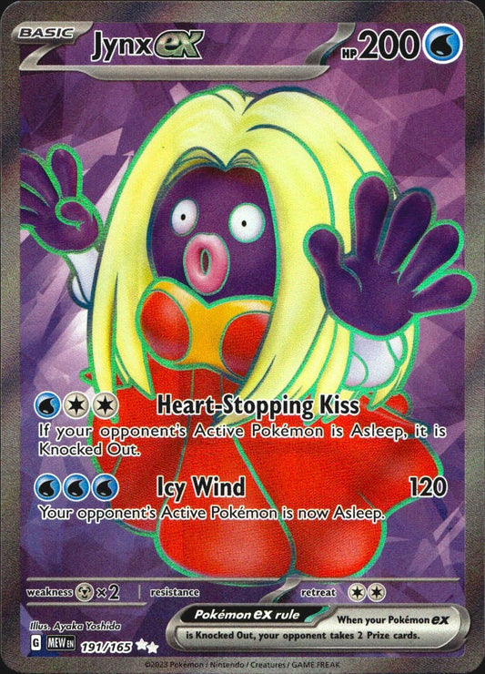 Jynx ex 191/165 Ultra Rare 151 Pokemon Near Mint