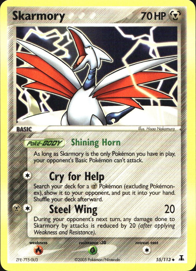 Skarmory 55/113 Uncommon Delta Species Pokemon Near Mint