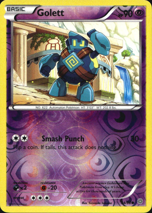 Golett 34/98 Common Ancient Origins Pokemon Reverse Holo Near Mint