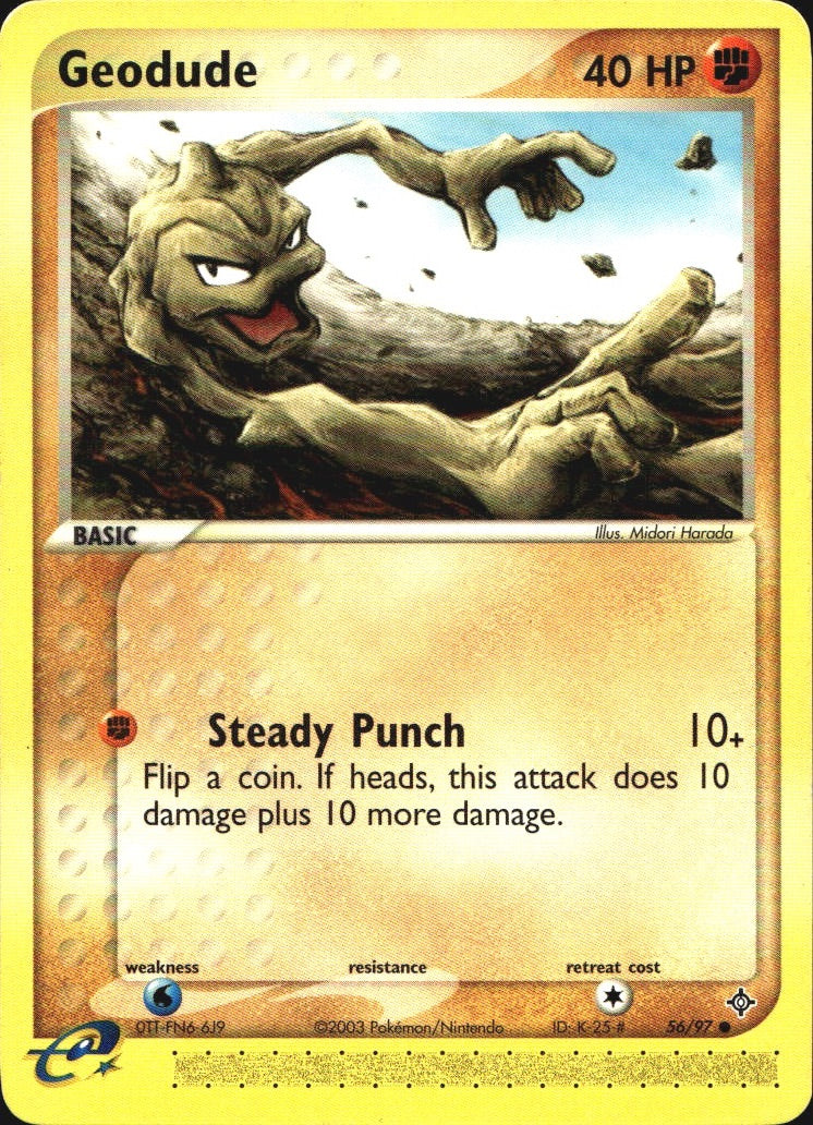 Geodude 56/97 Common Dragon Pokemon Near Mint