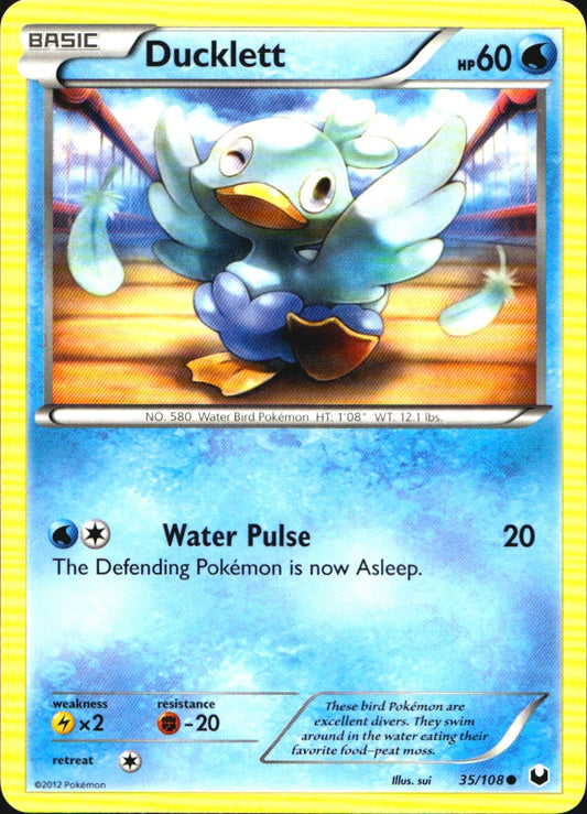 Ducklett 35/108 Common Dark Explorers Pokemon Near Mint