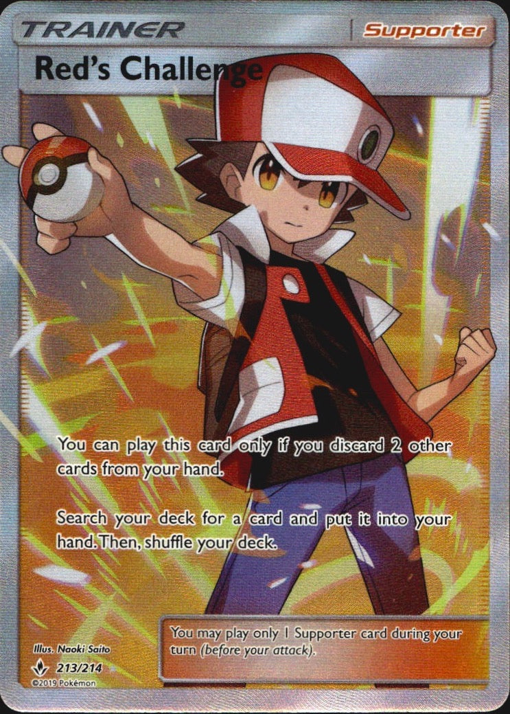 Red's Challenge 213/214 Rare Ultra Unbroken Bonds Pokemon Near Mint