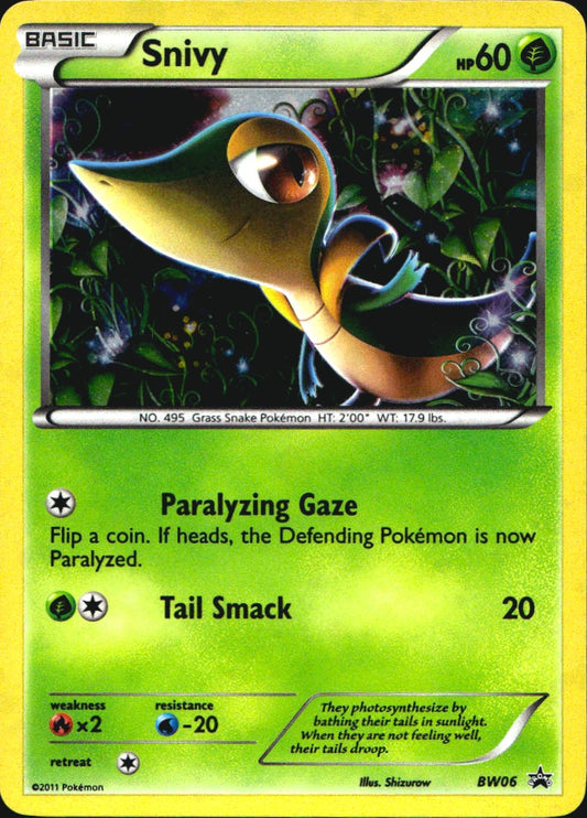 Snivy BW06 Promo BW Black Star Promos Pokemon Near Mint