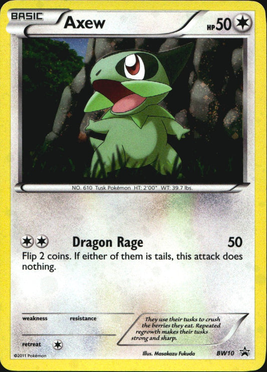 Axew BW10 Promo BW Black Star Promos Pokemon Holo Near Mint