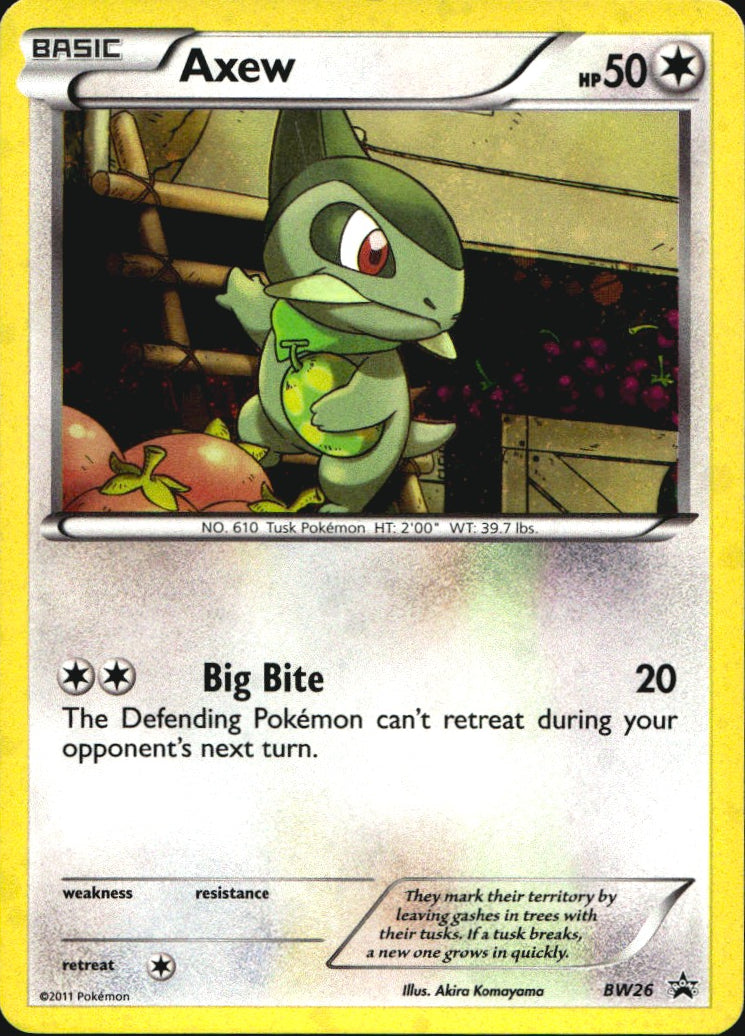 Axew BW26 Promo BW Black Star Promos Pokemon Near Mint