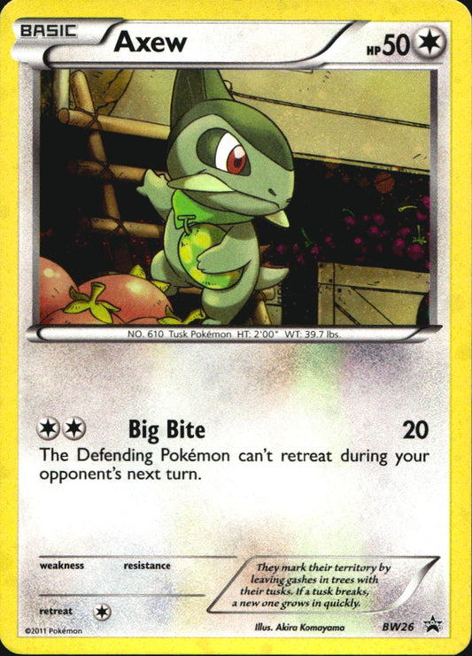 Axew BW26 Promo BW Black Star Promos Pokemon Near Mint