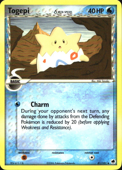 Togepi 41/101 Uncommon Dragon Frontiers Pokemon Near Mint