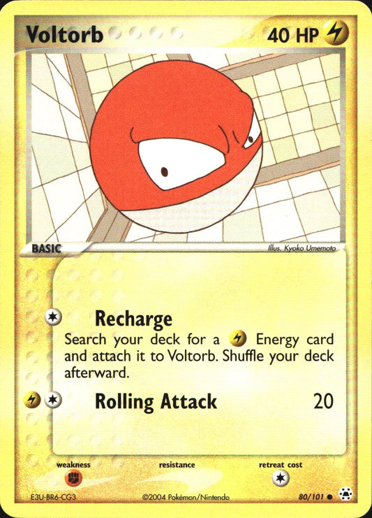 Voltorb 80/101 Common Hidden Legends Pokemon Near Mint