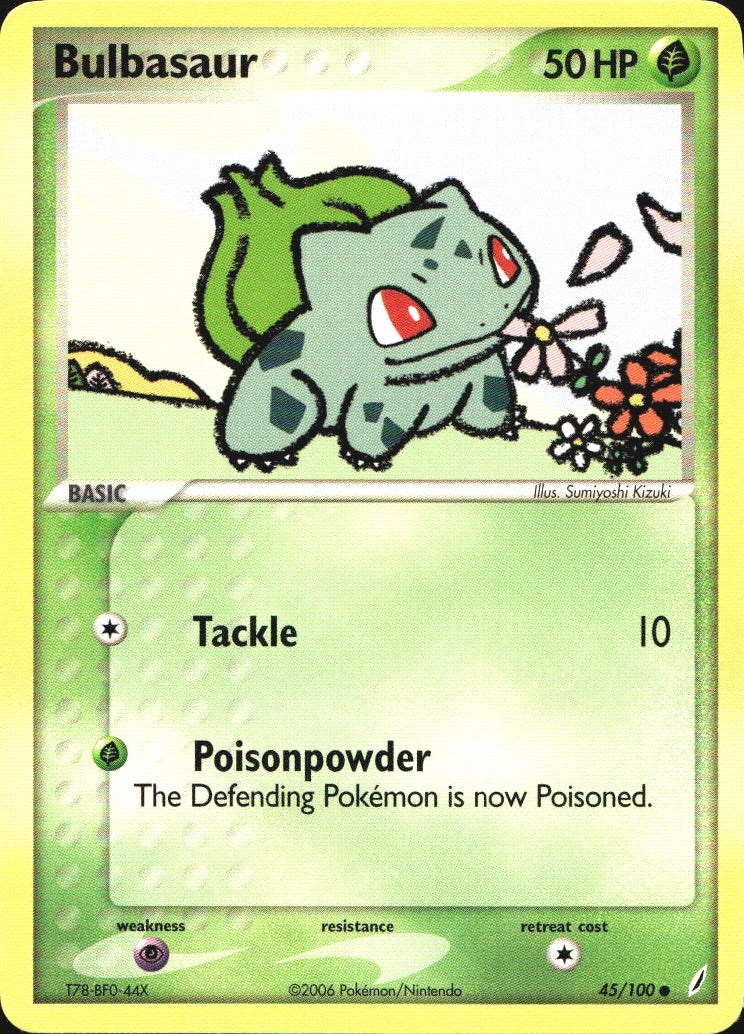 Bulbasaur 45/100 Common Crystal Guardians Pokemon Near Mint