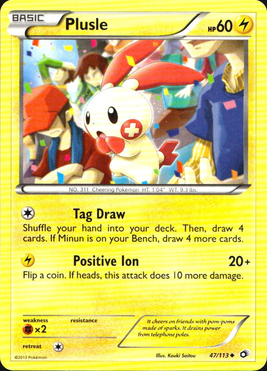 Plusle 47/113 Uncommon Legendary Treasures Pokemon Near Mint