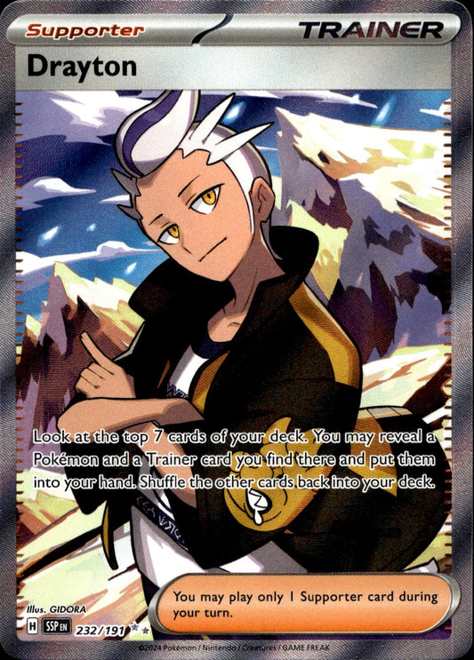 Drayton 232/191 Ultra Rare Surging Sparks Pokemon Near Mint