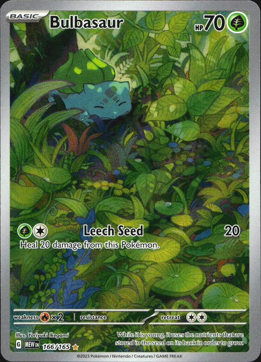 Bulbasaur 166/165 Illustration Rare 151 Pokemon Near Mint