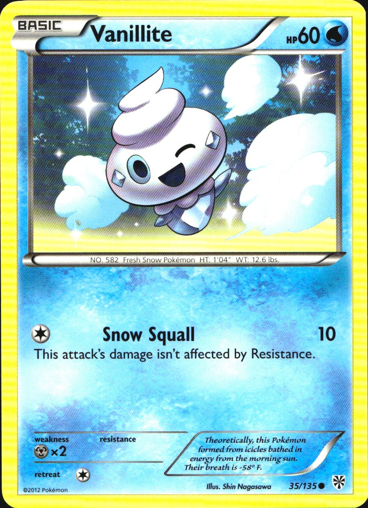 Vanillite 35/135 Common Plasma Storm Pokemon Near Mint