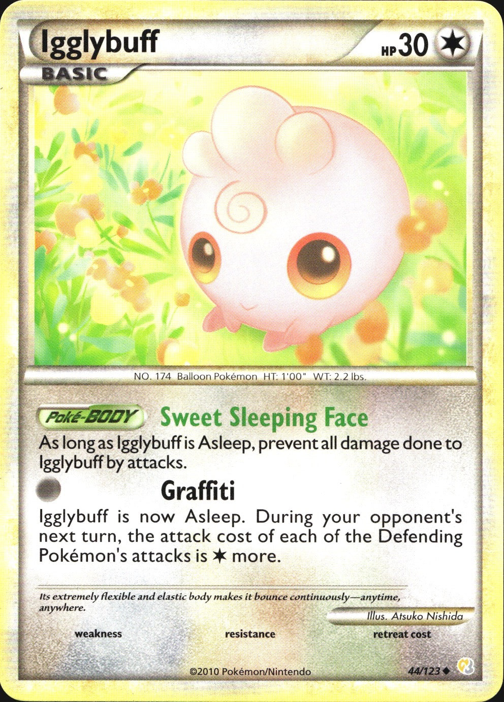 Igglybuff 44/123 Uncommon HeartGold & SoulSilver Pokemon Near Mint