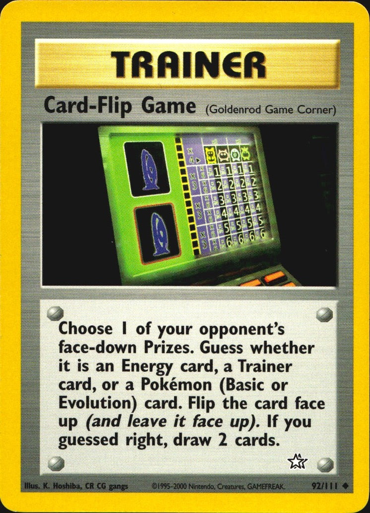 Card-Flip Game 92/111 Uncommon Neo Genesis Pokemon Near Mint