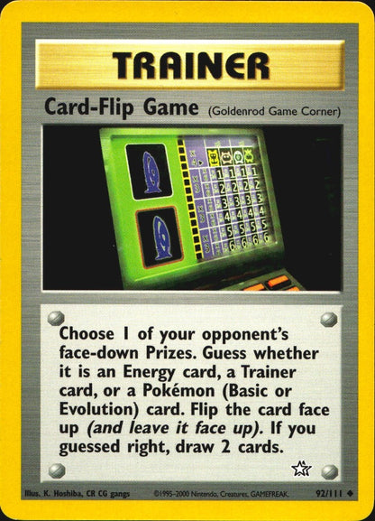 Card-Flip Game 92/111 Uncommon Neo Genesis Pokemon Near Mint
