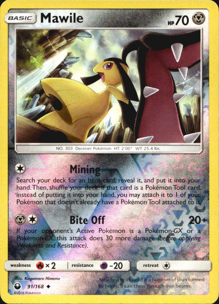 Mawile 91/168 Uncommon Celestial Storm Pokemon Reverse Holo Near Mint