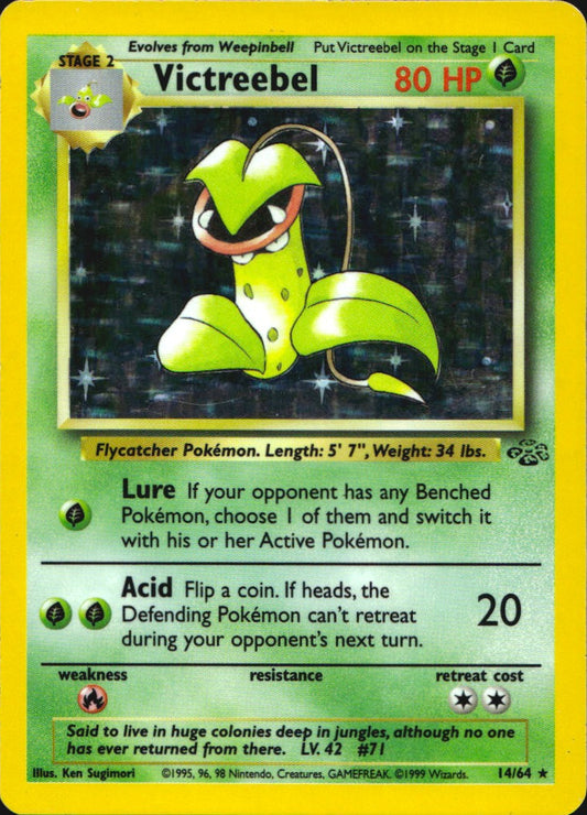 Victreebel 14/64 Holo Rare Jungle Pokemon Lightly Played