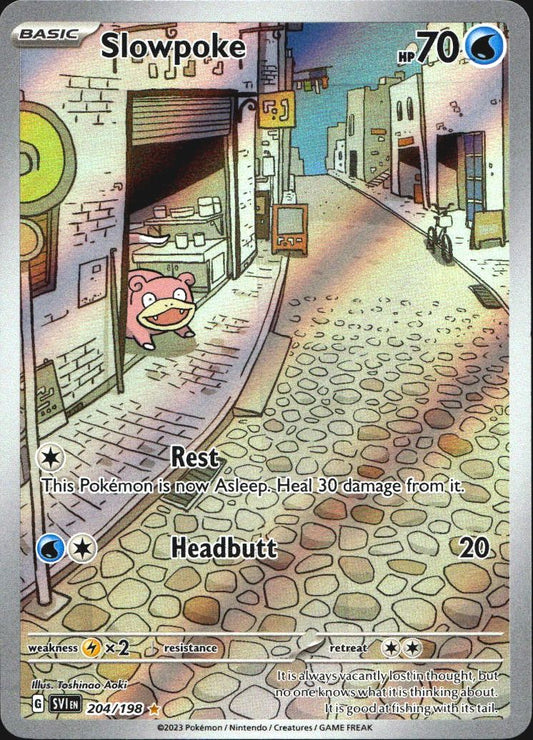 Slowpoke 204/198 Illustration Rare Scarlet & Violet Pokemon Near Mint
