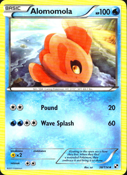 Alomomola 38/114 Uncommon Black & White Pokemon Near Mint