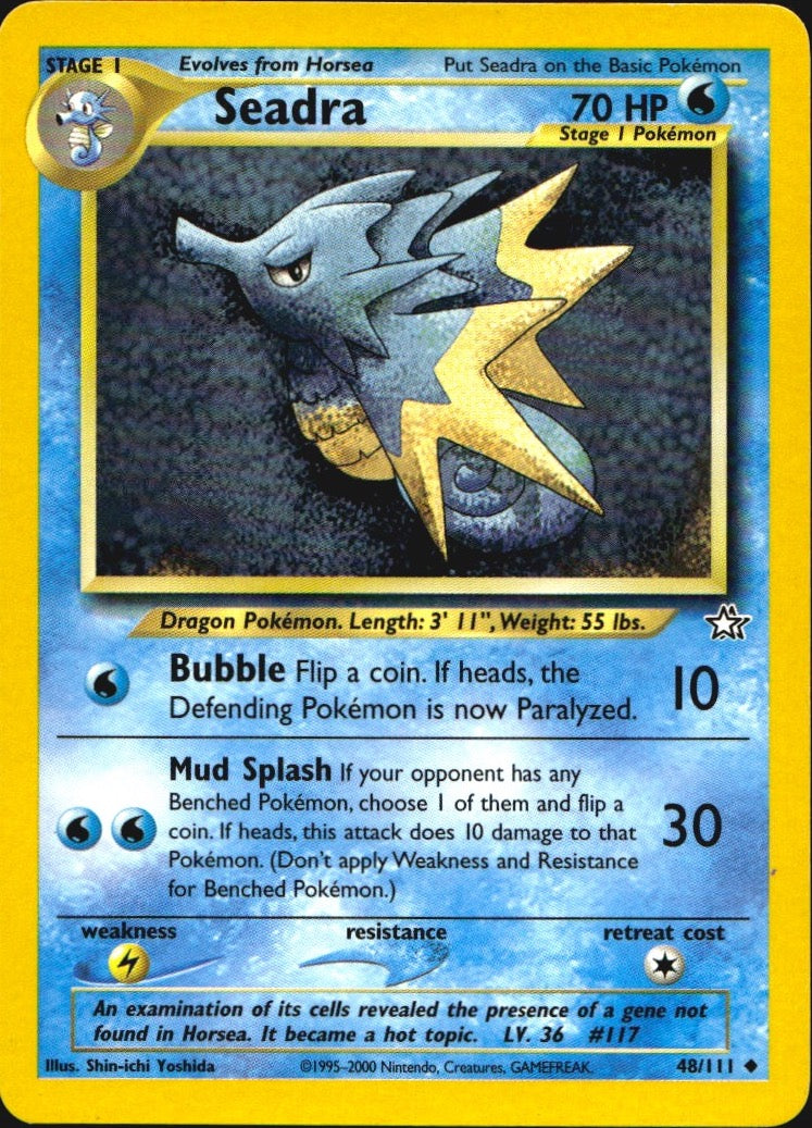 Seadra 48/111 Uncommon Neo Genesis Pokemon Near Mint