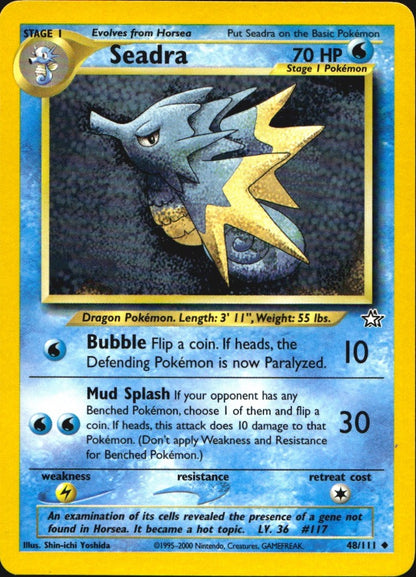 Seadra 48/111 Uncommon Neo Genesis Pokemon Near Mint