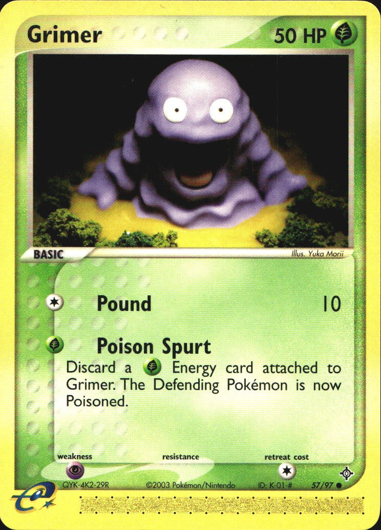 Grimer 57/97 Common Dragon Pokemon Near Mint